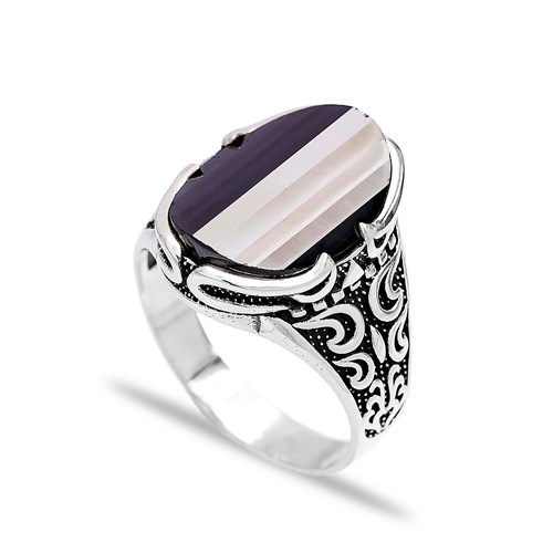 Onyx Authentic Men Ring Wholesale Handmade 925 Sterling Silver